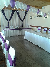 свадебный декор в фиолетовом цвете
